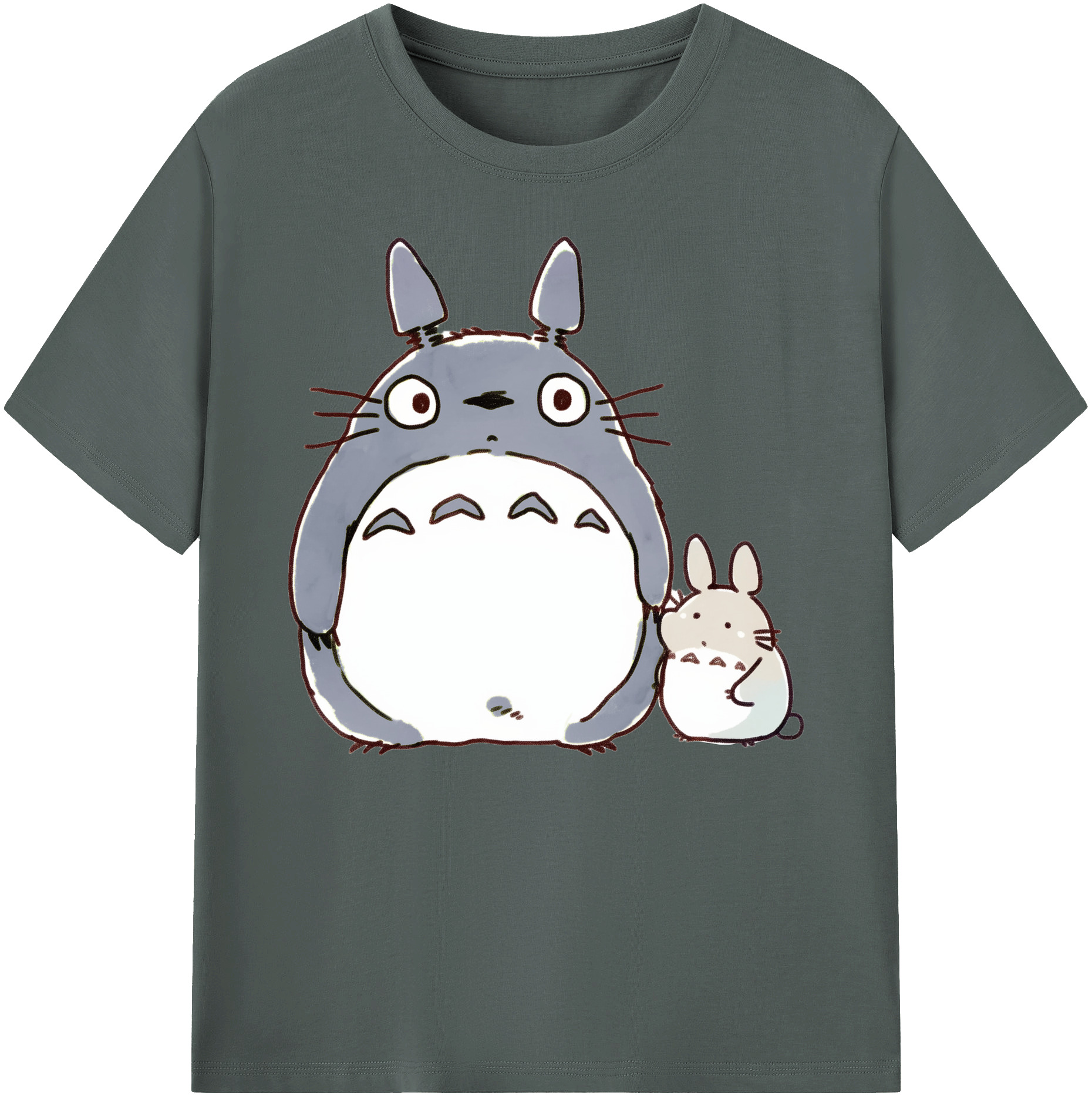 （画像用） となりのトトロ 草壁メイ 草壁サツキ My Neighbor Totoro Satsuki Kusakabe Mei Kusakabe 綿100％ メンズ半袖Tシャツ｜肌触りやわらか＆通気性